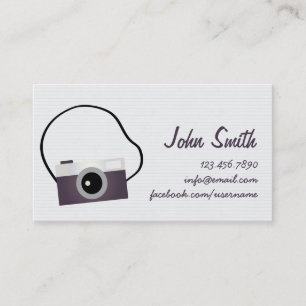 Carte de visite de photographe simple