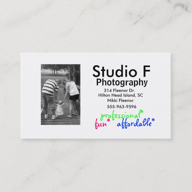 Carte de visite de photographie (Devant)