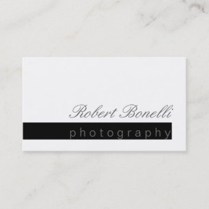 Carte de visite de photographie Cool moderne et ch