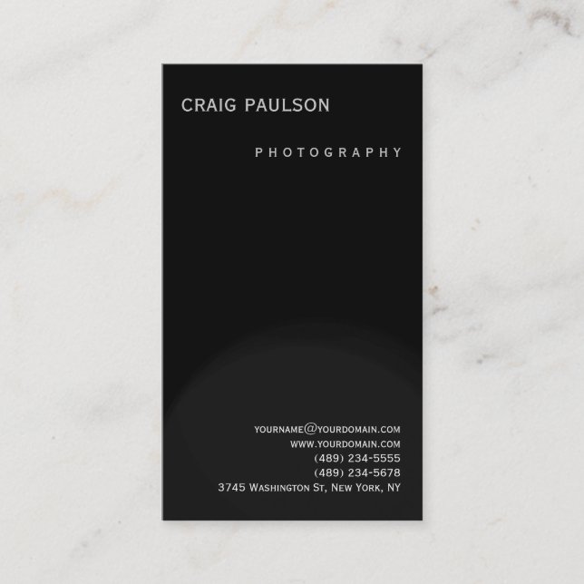 Carte de visite de photographie gris-noir clair (Devant)