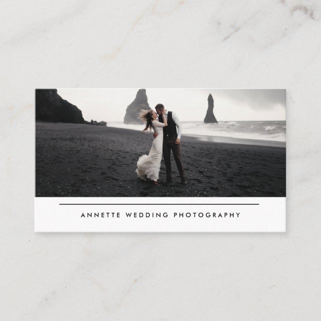 Carte de visite de photographie Mariage moderne (Devant)