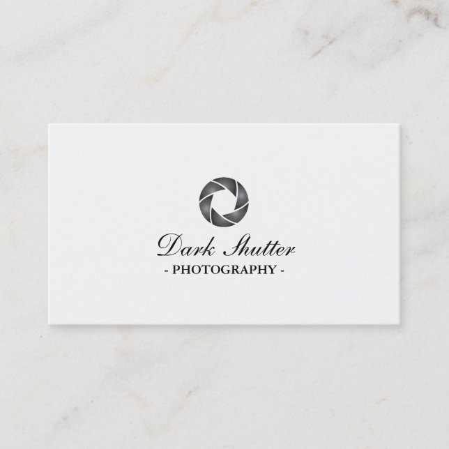 Carte de visite de photographie noir classique (Devant)
