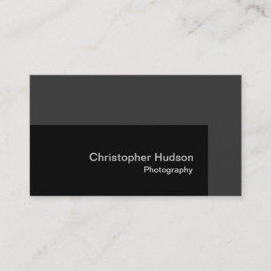 Carte de visite de photographie noir gris standard