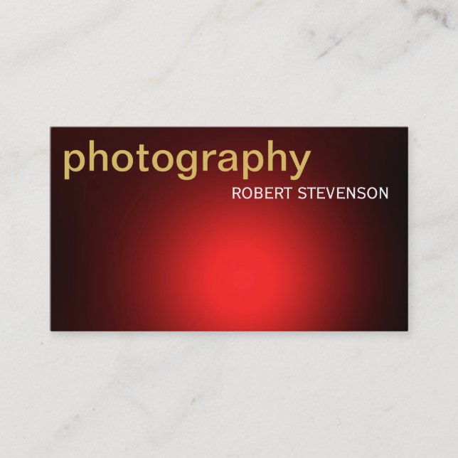 Carte de visite de photographie simple moderne (Devant)