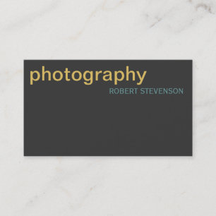 Carte de visite de photographie simple moderne