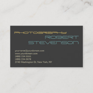 Carte de visite de photographie simple moderne