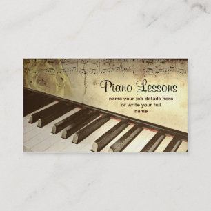 carte de visite de piano