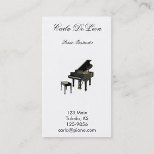 Carte de visite de piano