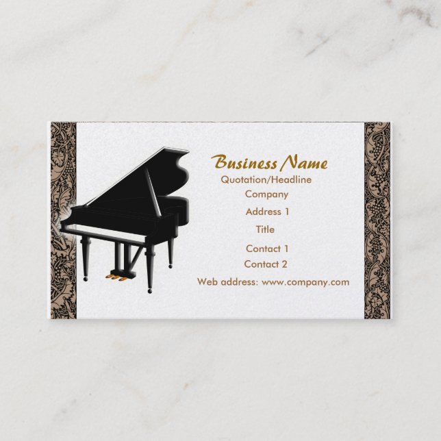Carte de visite de piano à queue (Devant)