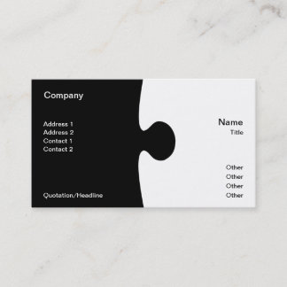 Carte de visite de pièce du puzzle