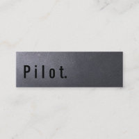 Carte de visite de pilote de noir de charbon mini