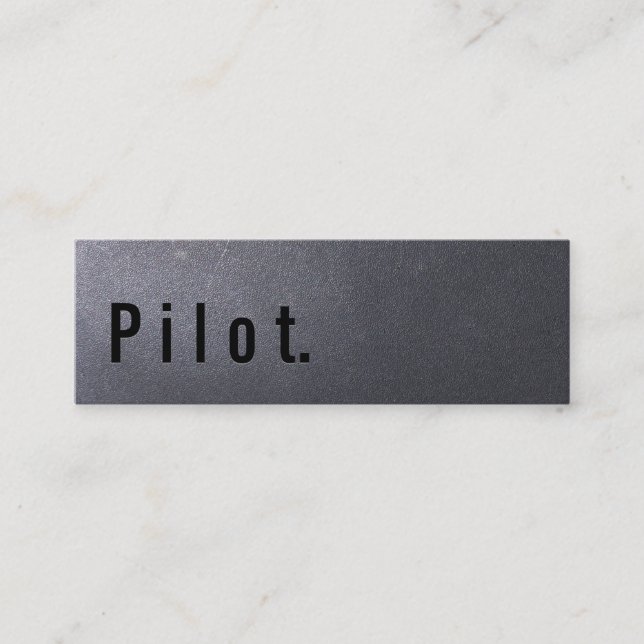 Carte de visite de pilote de noir de charbon mini (Devant)