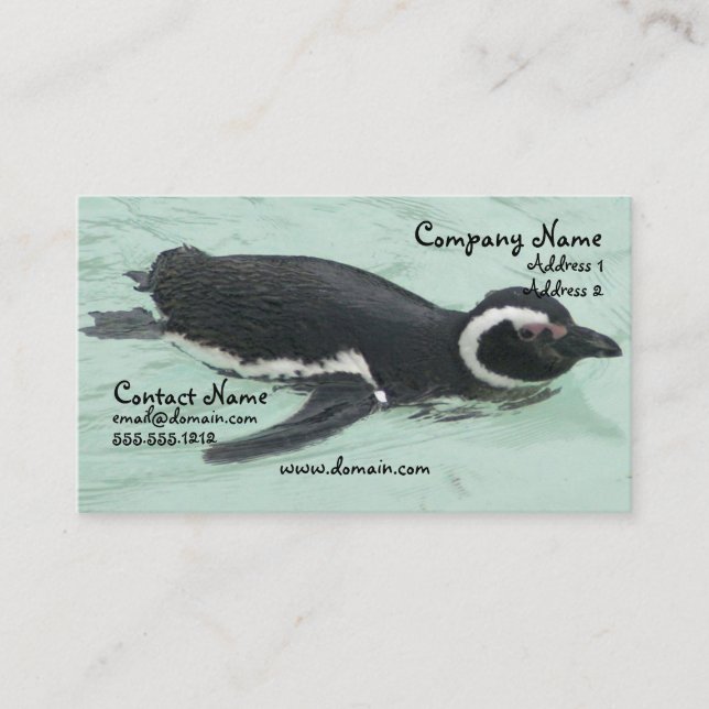 Carte de visite de pingouin (Devant)