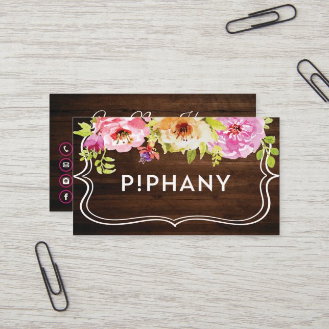 Carte de visite de Piphany, coutume votre carte de (Devant/Arrière en situation)