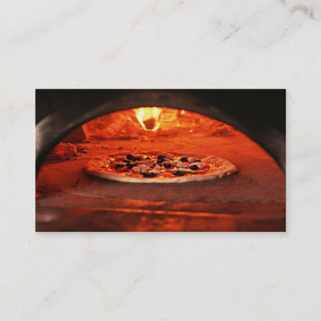 Carte de visite de pizza de cuisine (Devant)