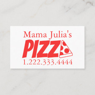 Carte de visite de Pizzeria Red Banger