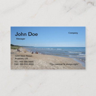 Carte de visite de plage