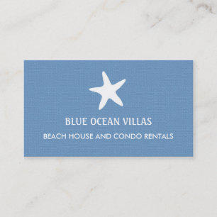 Carte de visite de plage d'étoiles de mer