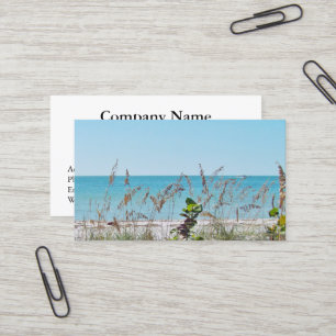 Carte de visite de plage tropical