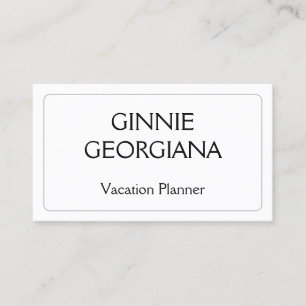 Carte de visite de planificateur de vacances élé