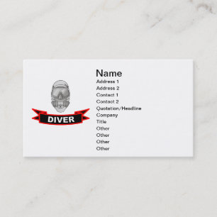Carte de visite de plongeur