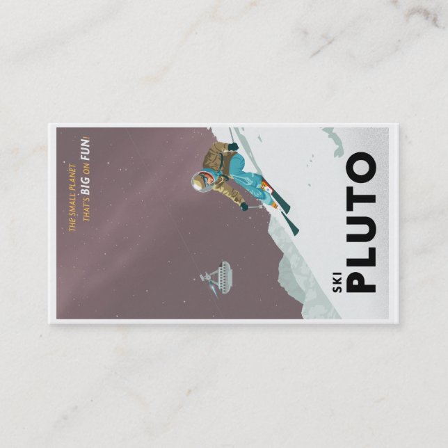 Carte de visite de Pluton de ski (Devant)