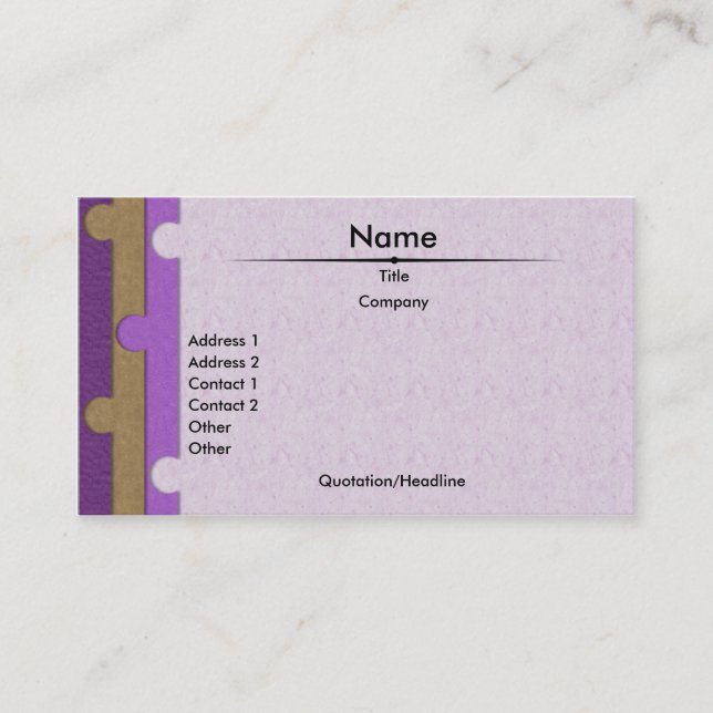 Carte de visite de poinçonnage papier (Devant)