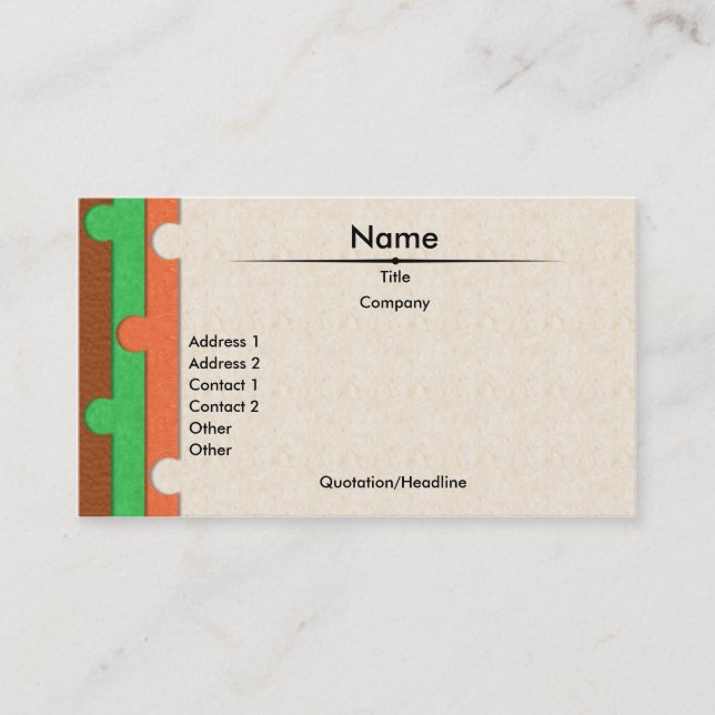 Carte de visite de poinçonnage papier (Devant)