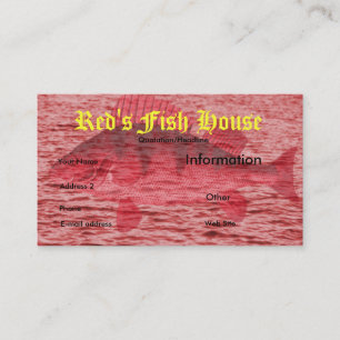 carte de visite de poisson rouge