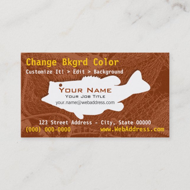 Carte de visite de poissons de basse de large (Devant)