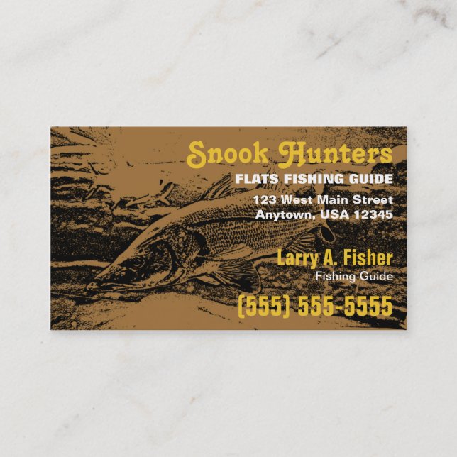 Carte de visite de poissons de Snook (Devant)