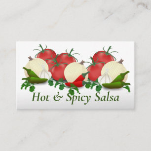 Carte de visite de poivrons chauds de Salsa