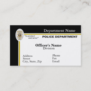 Carte de visite de police