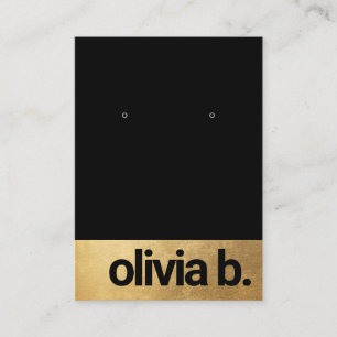 Carte de visite de police en or noir tendance