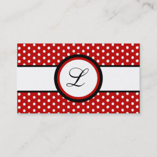 Carte de visite de Polkadot Pokadot du rouge 100