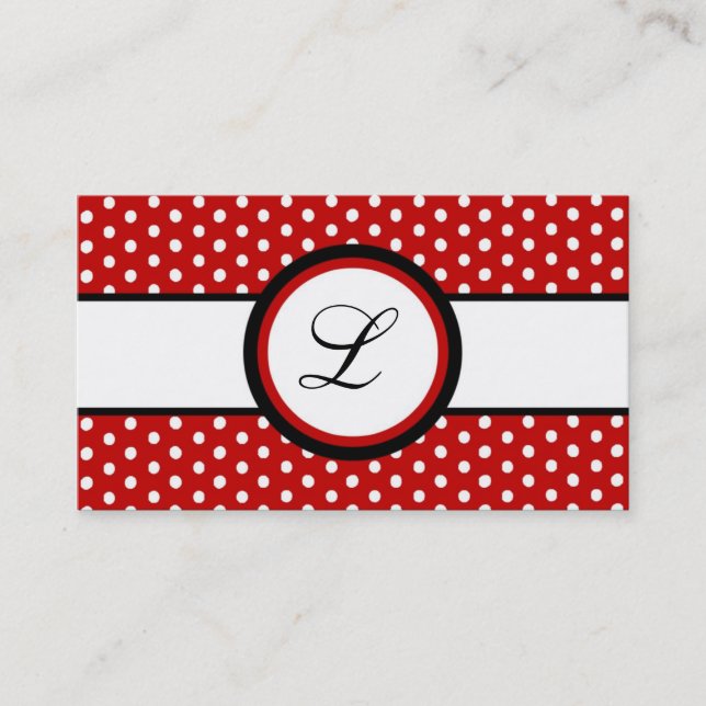 Carte de visite de Polkadot Pokadot du rouge 100 (Devant)