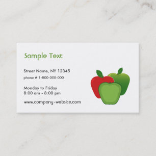 Carte de visite de pommes
