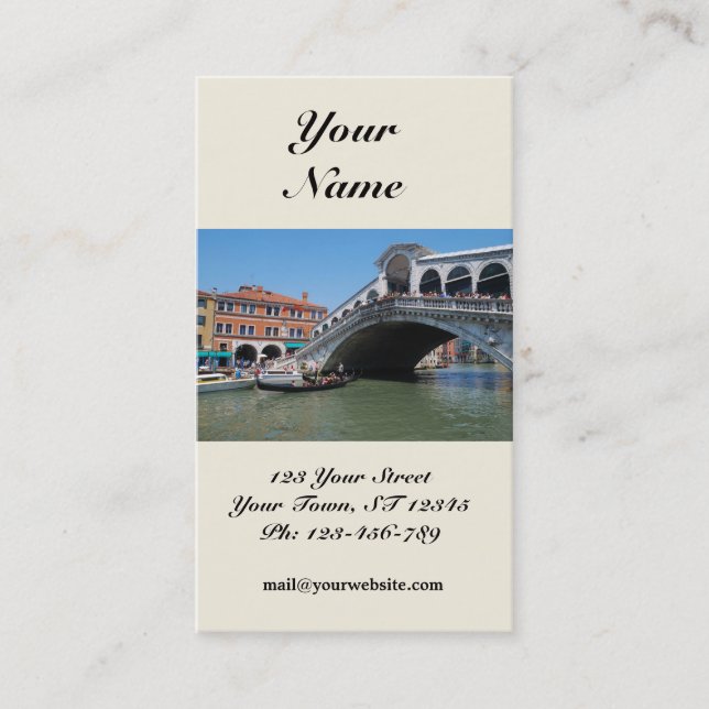 Carte de visite de pont de Rialto (Devant)