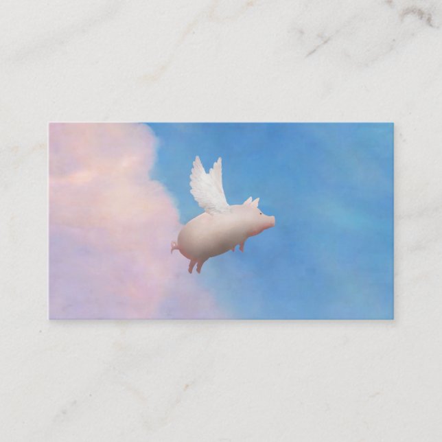carte de visite de porc volant (Devant)