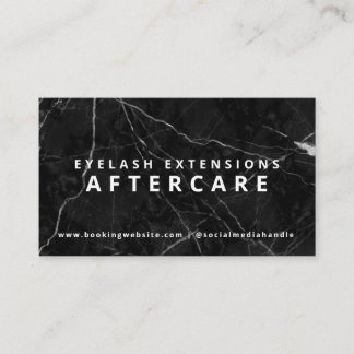 Carte de visite de post-soins Eyelash Extensions
