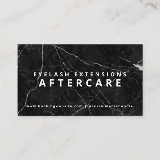 Carte de visite de post-soins Eyelash Extensions (Devant)
