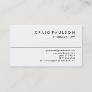 Carte de visite de procureur de consultant moderne