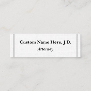 Carte de visite de procureur simple et minimaliste