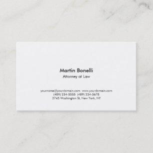 Carte de visite de procureur simple moderne