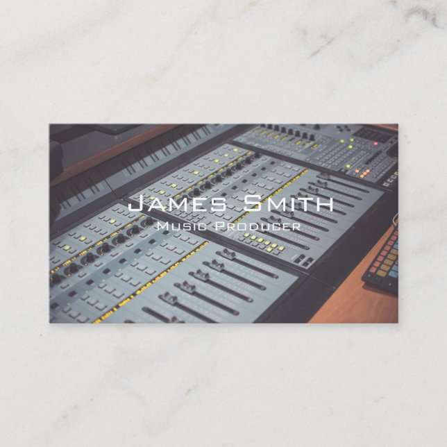 Carte de visite de producteur de musique (Devant)