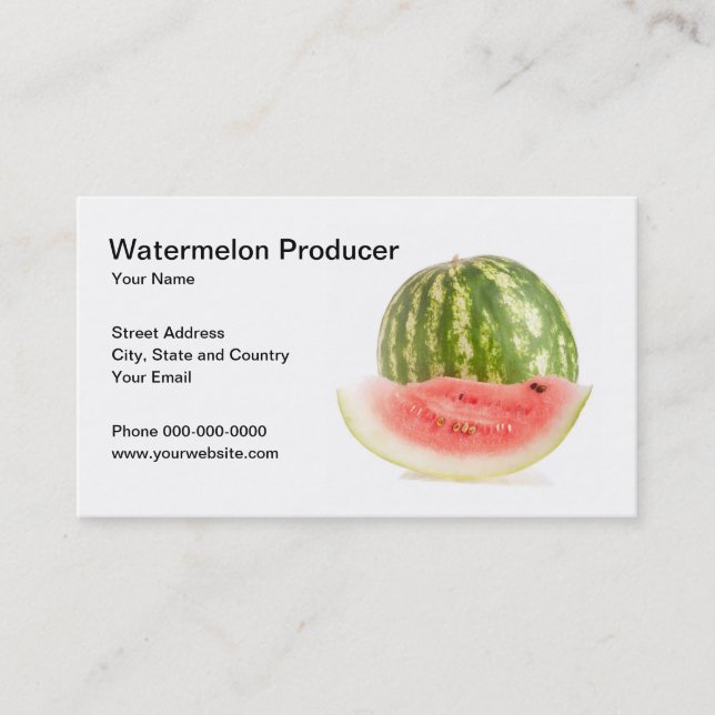 Carte de visite de producteur de pastèque (Devant)