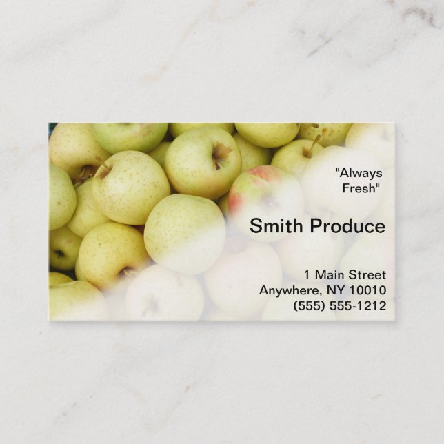 Carte de visite de produits frais (Devant)