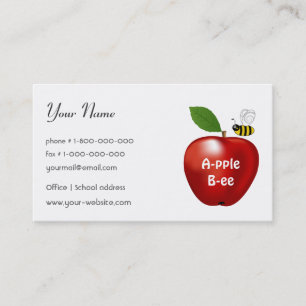 Carte de visite de professeur