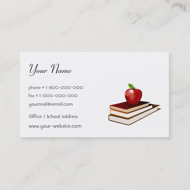 Carte de visite de professeur (Devant)