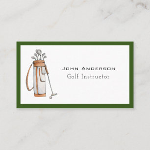 Carte de visite de professeur de golf